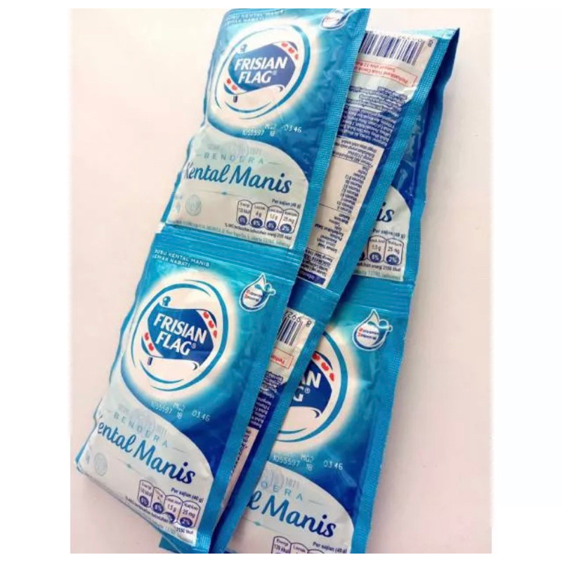 

FRISIANFLAG Frisian Flag Kental Manis Sachet Putih Cokelat 40gr | Susu Sachet Saset susu bendera