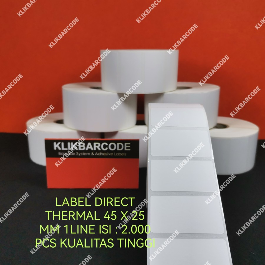 

Label barcode direct thermal 45*25 mm 45x25 45 x 25mm, 2000pcs sticker