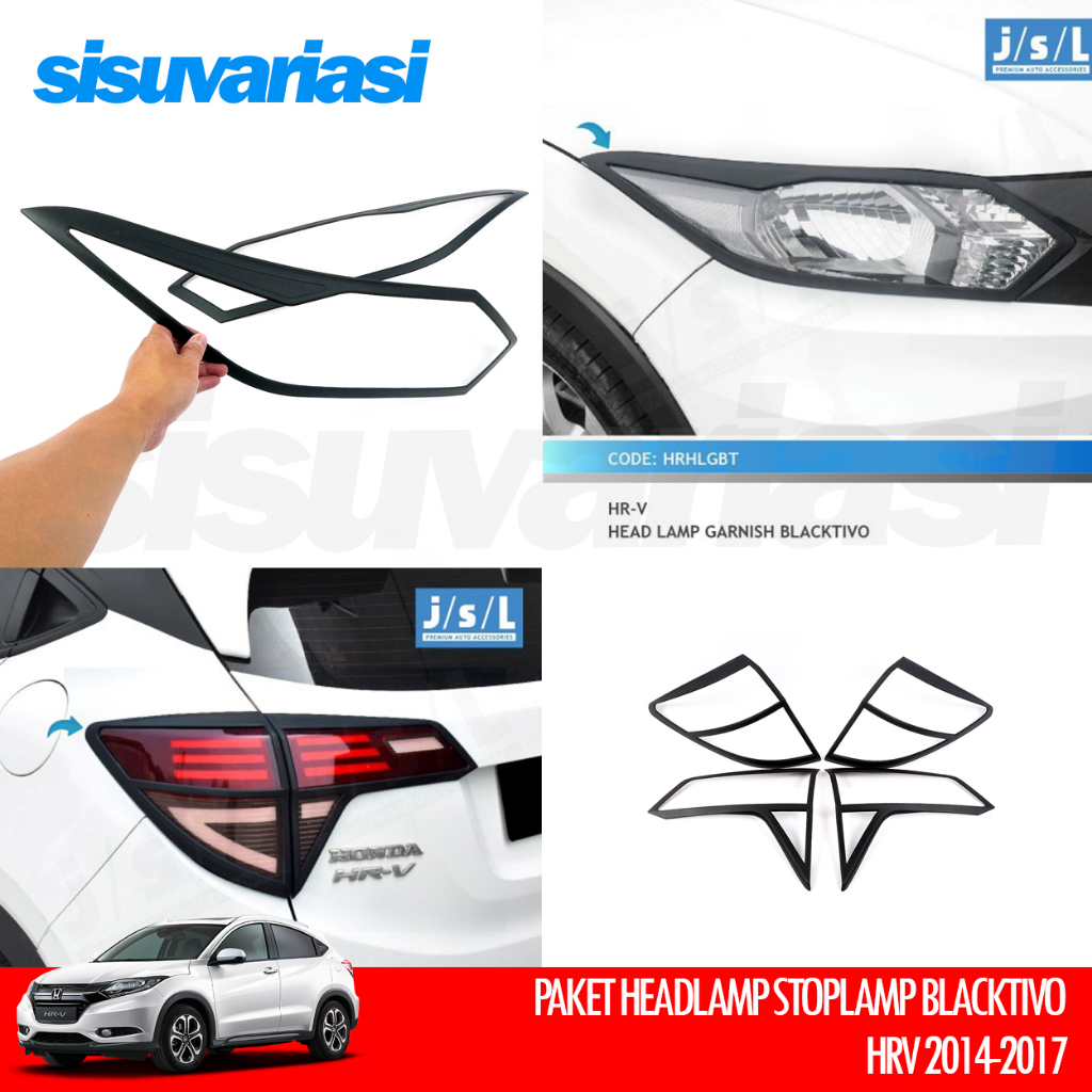 HRV Aksesoris JSL Paket Cover List Headlamp Stoplamp Lampu Depan Belakang