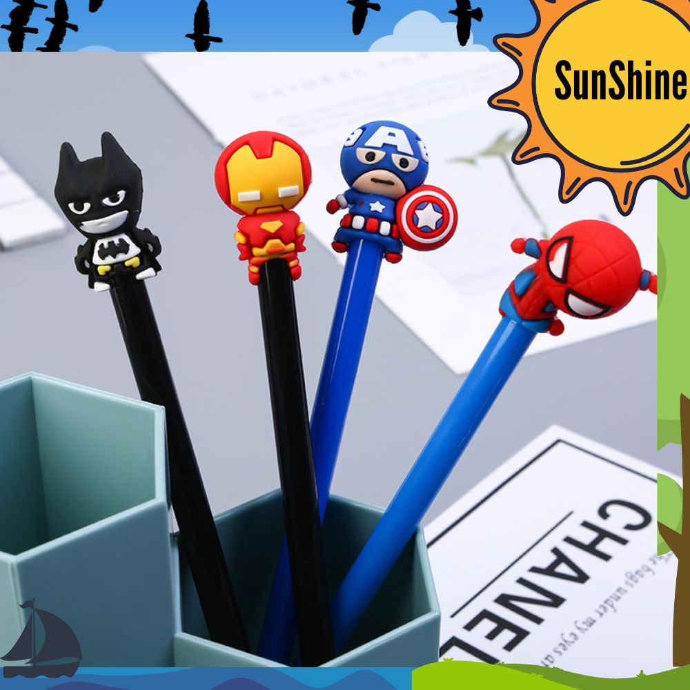

✨ Sunshine Fancy ✨ SELUSIN / 12 Pcs Pulpen Pena Super Hero S0128
