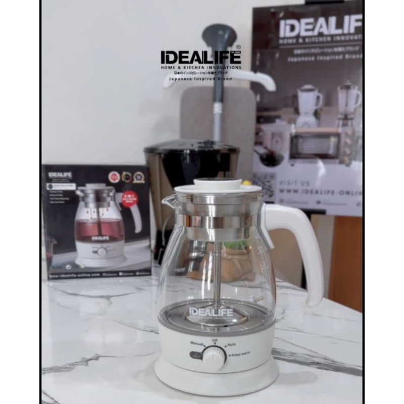 Tea Maker (Tea Filter) 1 liter Teko Listrik Pembuat Tea Idealife IL113