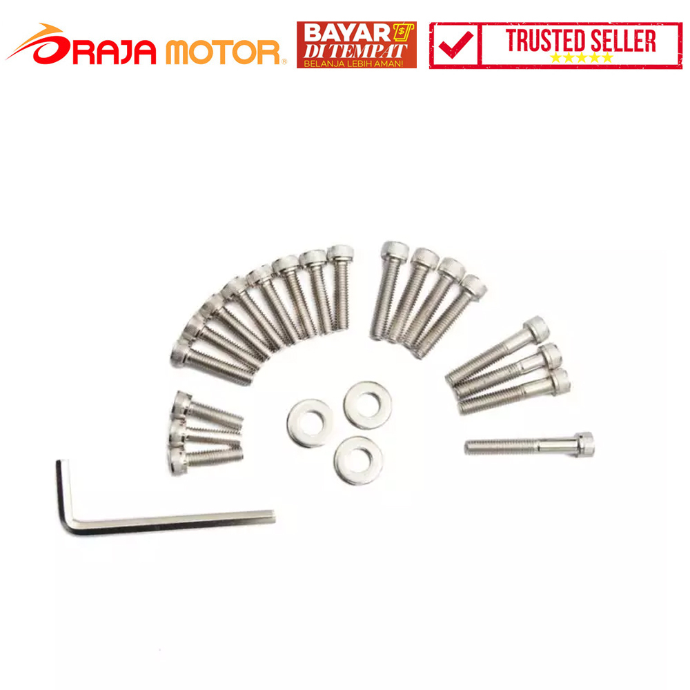 COD READY - Baut Blok Mesin L Suzuki Satria FU - Chrome - RAJA MOTOR Jual Aksesoris Variasi Sepeda M