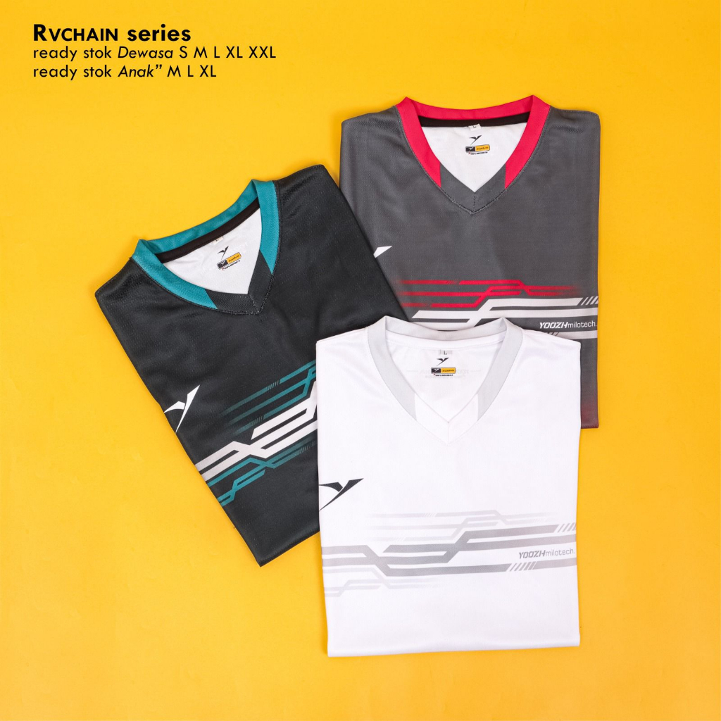 Baju badminton Yoozh R-VCHAIN kaos badminton yoozh original