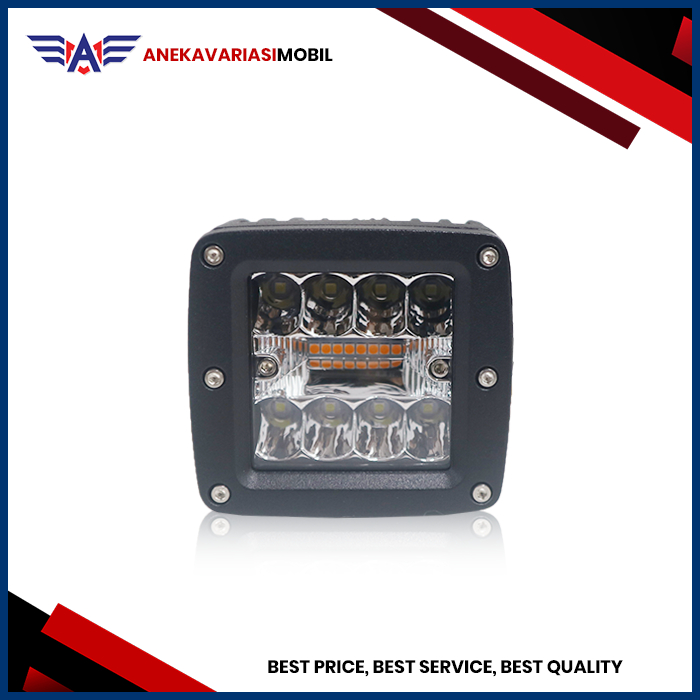 LAMPU MOBIL TEMBAK SOROT LED KOTAK 12 MATA 14 WATT