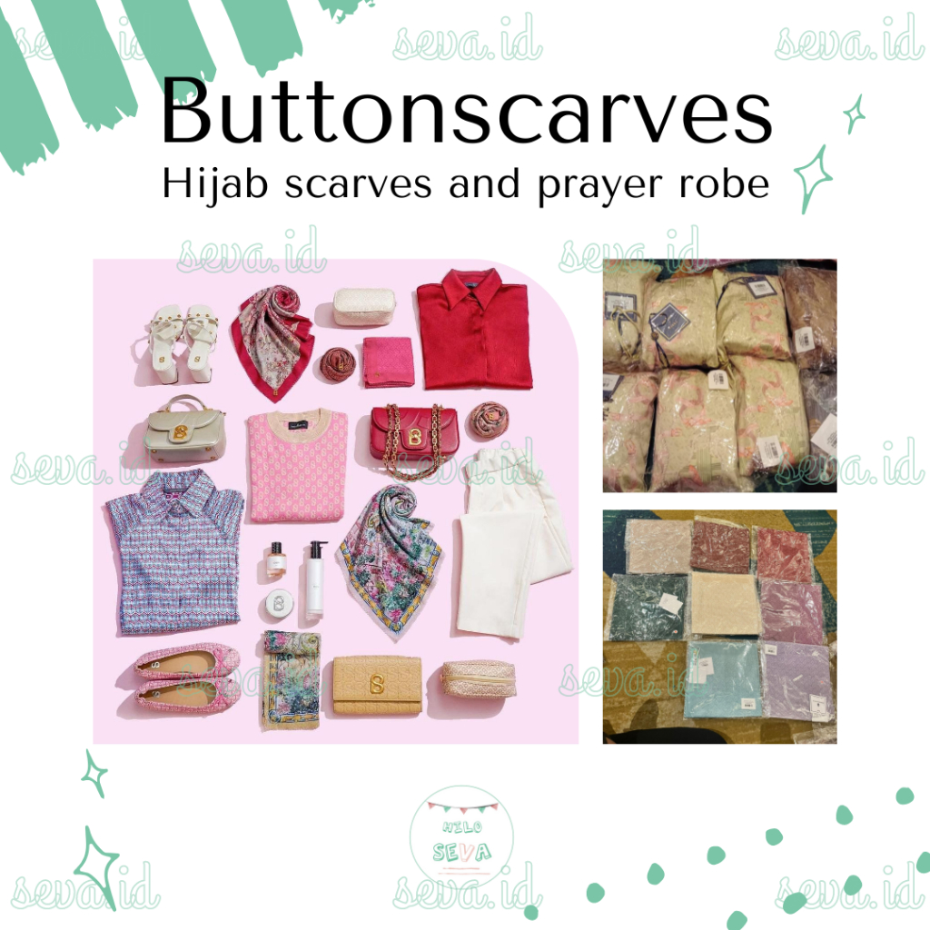 BUTTONSCARVES HIJAB DEFECT MINOR BUTTONSCARVES PRAYER ROBE AND VOAL HIJAB MONOGRAM VOILE THE TAPIS S