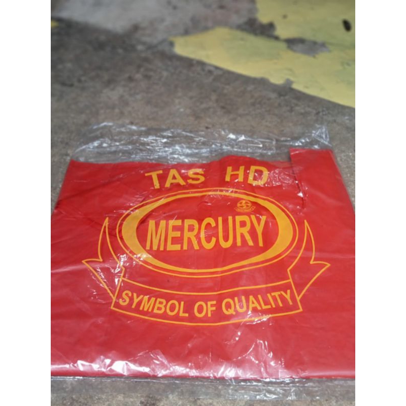 KANTONG PLASTIK MERAH BESAR / KERESEK MEREK MERCURY / KANTONG SAMPAH