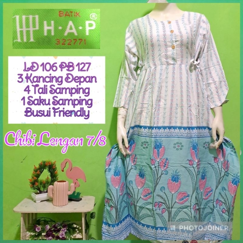 Daster chibi lengan 7/8 batik hap