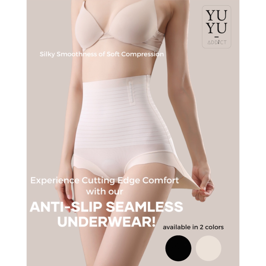 YUYUADDICT - High Waist Underwear Ultra Shaper Kolor Tipis Celana Dalam Korset Anti Slip Fen