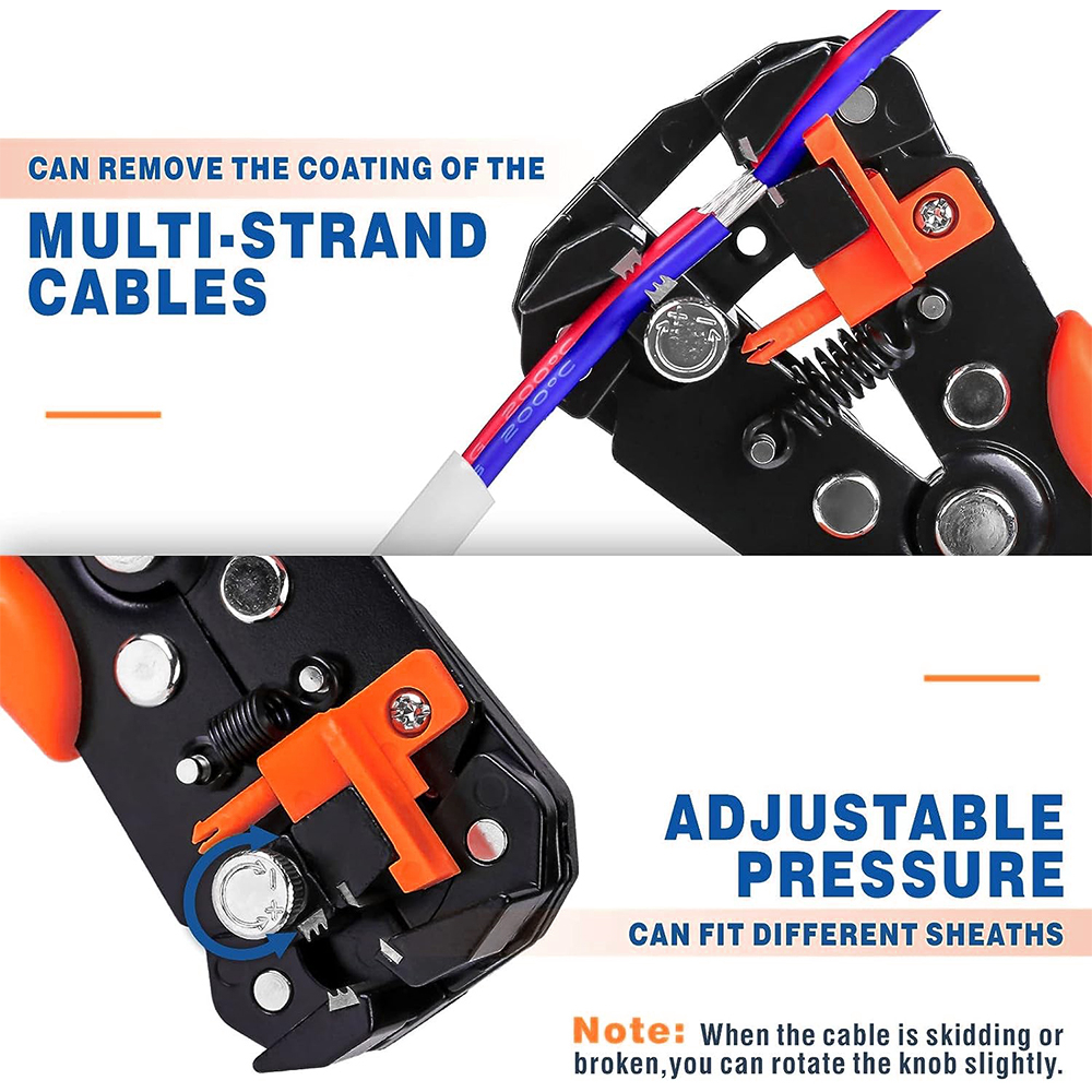 JLD Tang Crimping Tool 10-24 AWG (0.2~6.0mm²) Automatic Wire Stripper Crimper Wire Cuter Pliers Tang Krimping Tools Alat Pengupas Kawat