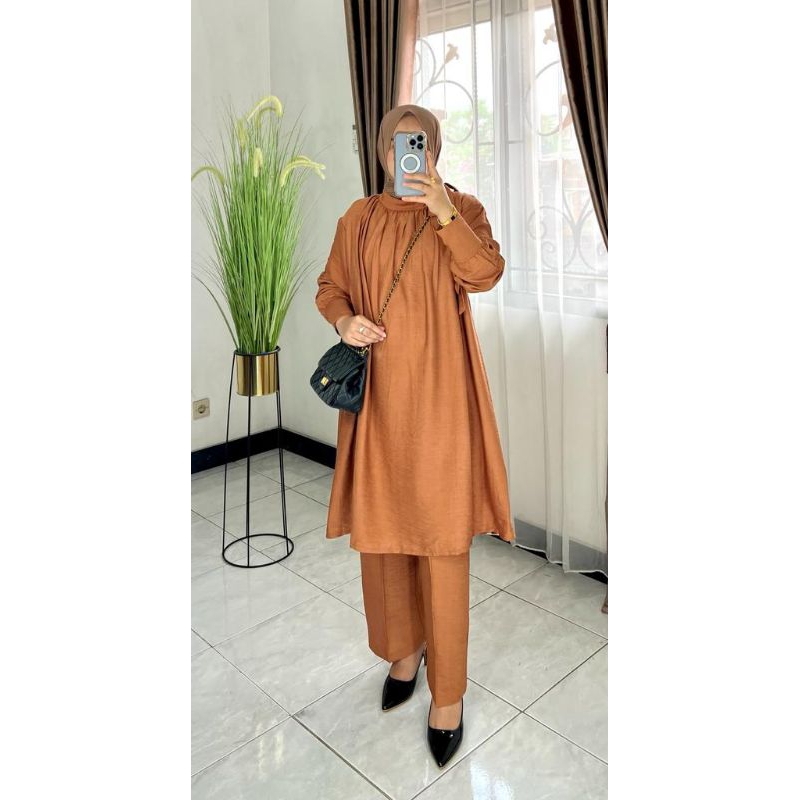 setcel/oneset/polos/ setelan/motif/jumbo/linen/rayon/maxmara/tunik