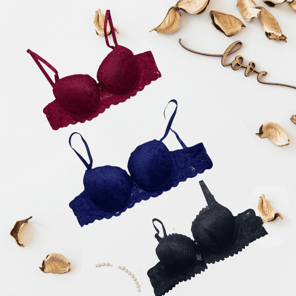 Doshashi - BH renda wanita - bra renda pakaian dalam wanita - ukuran 38, 40, 42