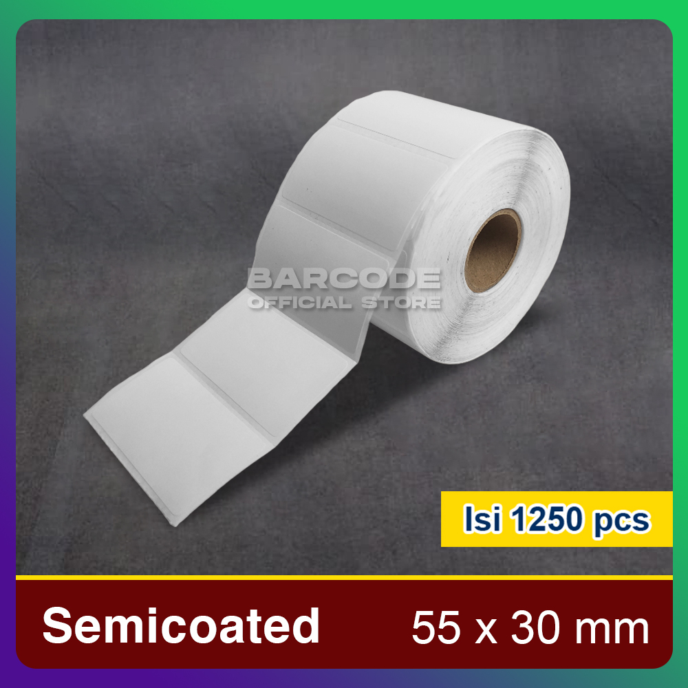 

Label Semicoated 55 x 30 Stiker Barcode 55x30 mm 1 Line