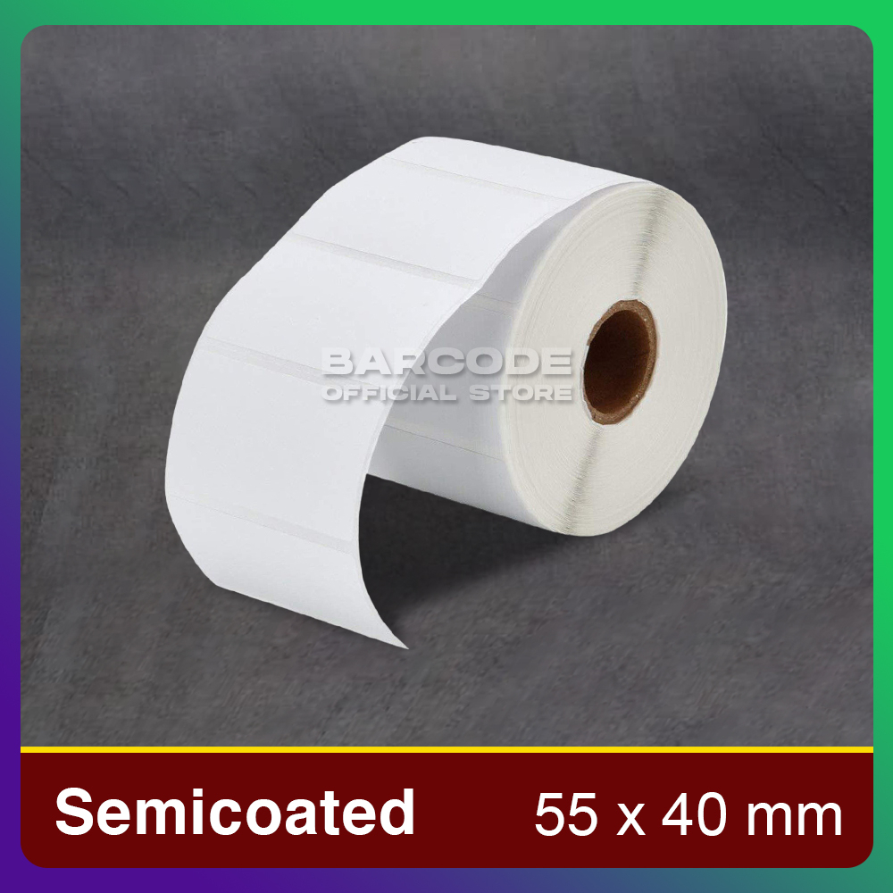 

Label Stiker Semicoat 55x40mm / 55 x 40 / 55x40 mm Isi 1000 Pcs 1 Line