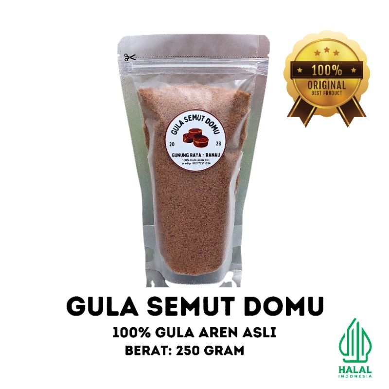 

Gula semut Organik terbuat dari 100% aren asli, berat 250g