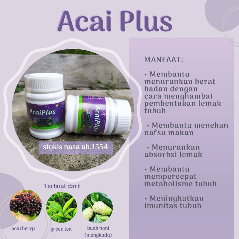 Acaiplus Original Berry Pelangaing NASA Tanpa Diet Ampuh