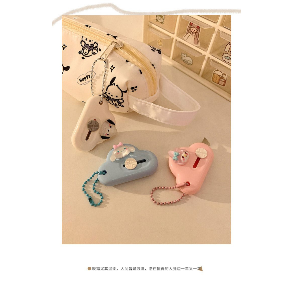 

Cutter Mini Sanrio Pemotong Kertas Mini Portable Cutter Mini Karakter Cinnamoroll Kuromi Pochacco My Melody Import