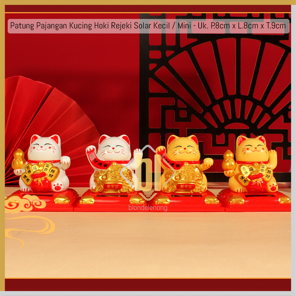 Pajangan Patung Hiasan Boneka Mainan Kucing Hoki Hokki Hoky Fengshui Rejeki Rezeki Maneki Neko Manek
