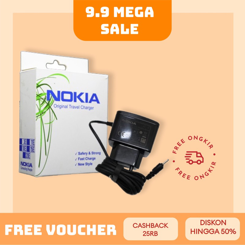 Charger Hp Nokia Jarum Kecil 100% Original