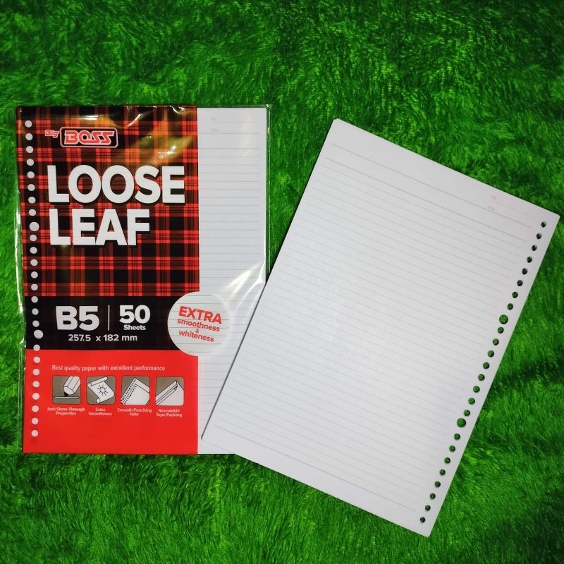 

Big Boss Loose Leaf B5 Kertas Binder 50 Lembar Putih- Isi Binder Kertas Berlubang
