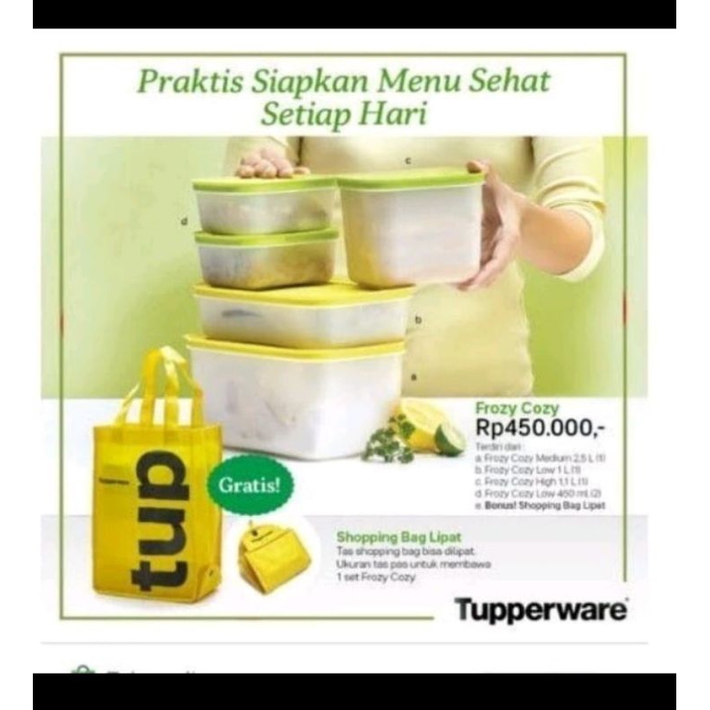 

Tupperware Frozy Cozy Set Wadah Kulkas Serbaguna