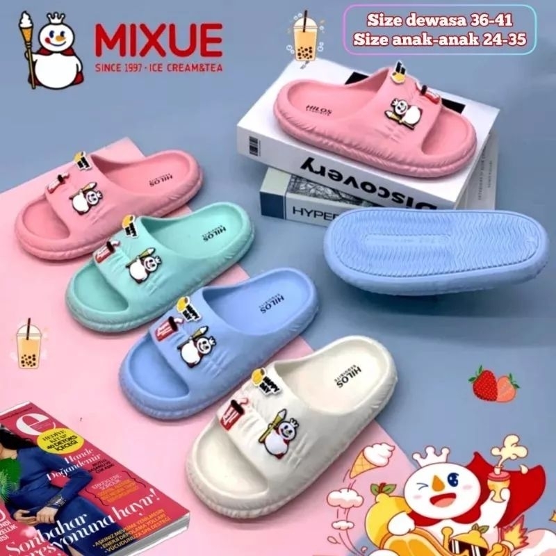 Sendal Selop Anak Perempuan Mixue Sendal Karet Jelly Anak Perempuan 24/35