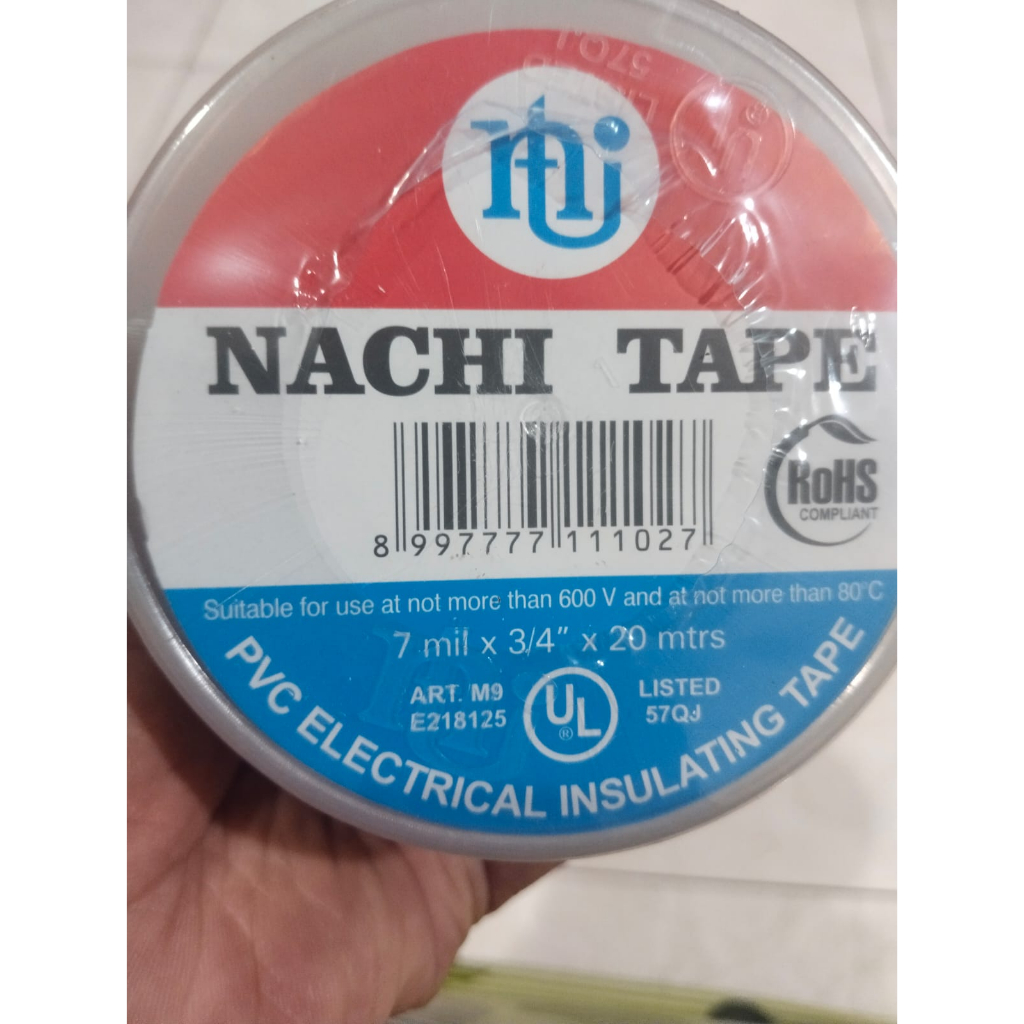 

NACHI TAPE ELEKTRICAL TAPE / ISOLASI KABEL LISTRIK / HITAM