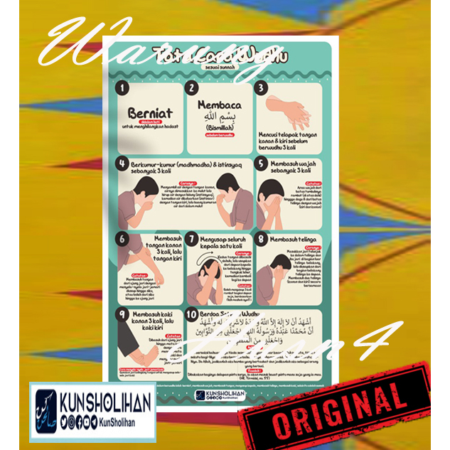 Poster Tata Cara Wudhu Sesuai Sunnah