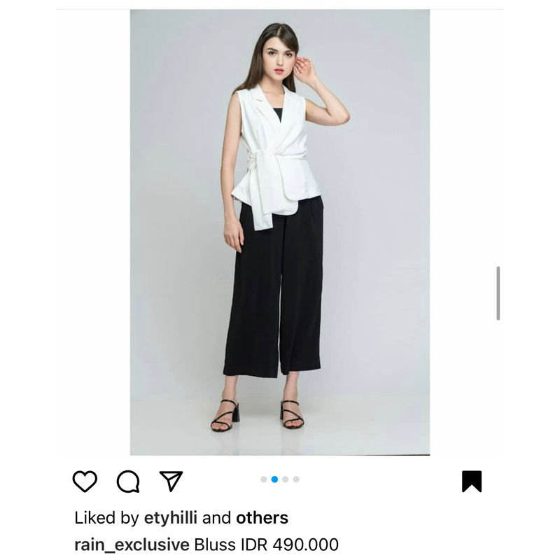 preloved white blouse karoro baju bekas wanita garage sale