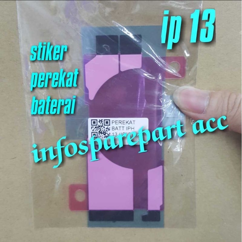

lem stiker perekat baterai ip 13