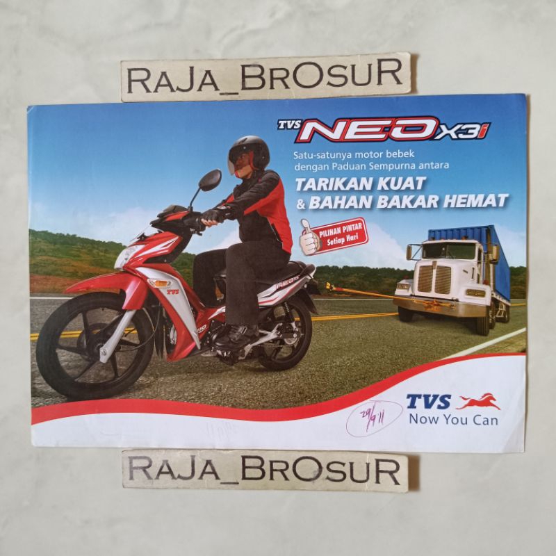 Poster brosur katalog flyer TVS Neo X3i 2011
