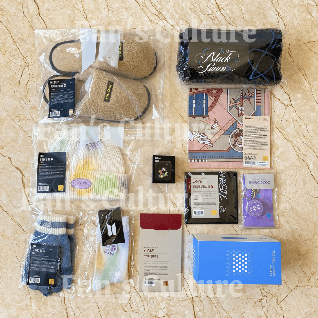 [READY STOCK] BTS Pop Up Map of the Soul MOTS ON:E Sowoozoo Merch - Mic Drop Room Shoes Beige/Voice 