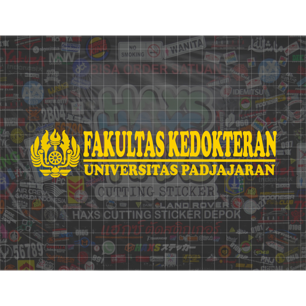 Cutting Sticker Fakultas Kedokteran Unpad Ukuran 20 Cm