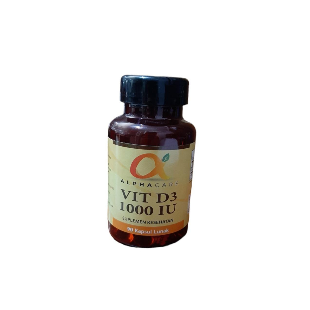 Alpha Care Vit D3 1000 IU 1 Botol 90 Kapsul Lunak