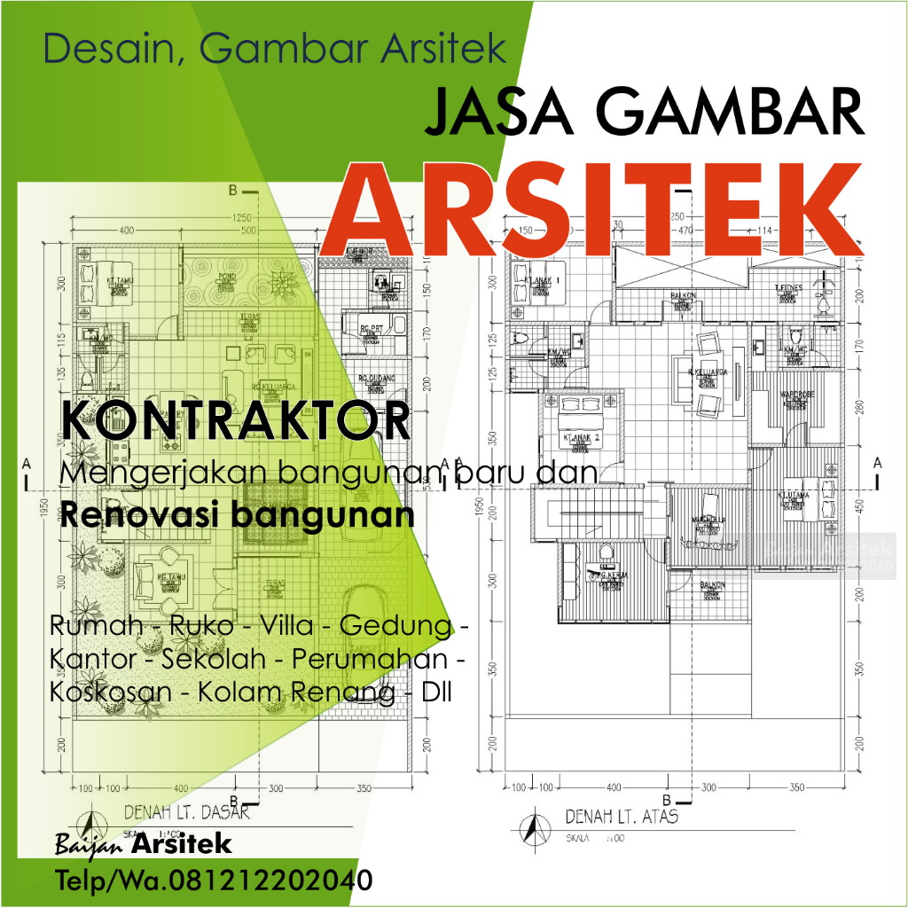 [JASA GAMBAR ARSITEK LENGKAP] Jasa Arsitek Desain Rumah | Gambar Denah Rumah