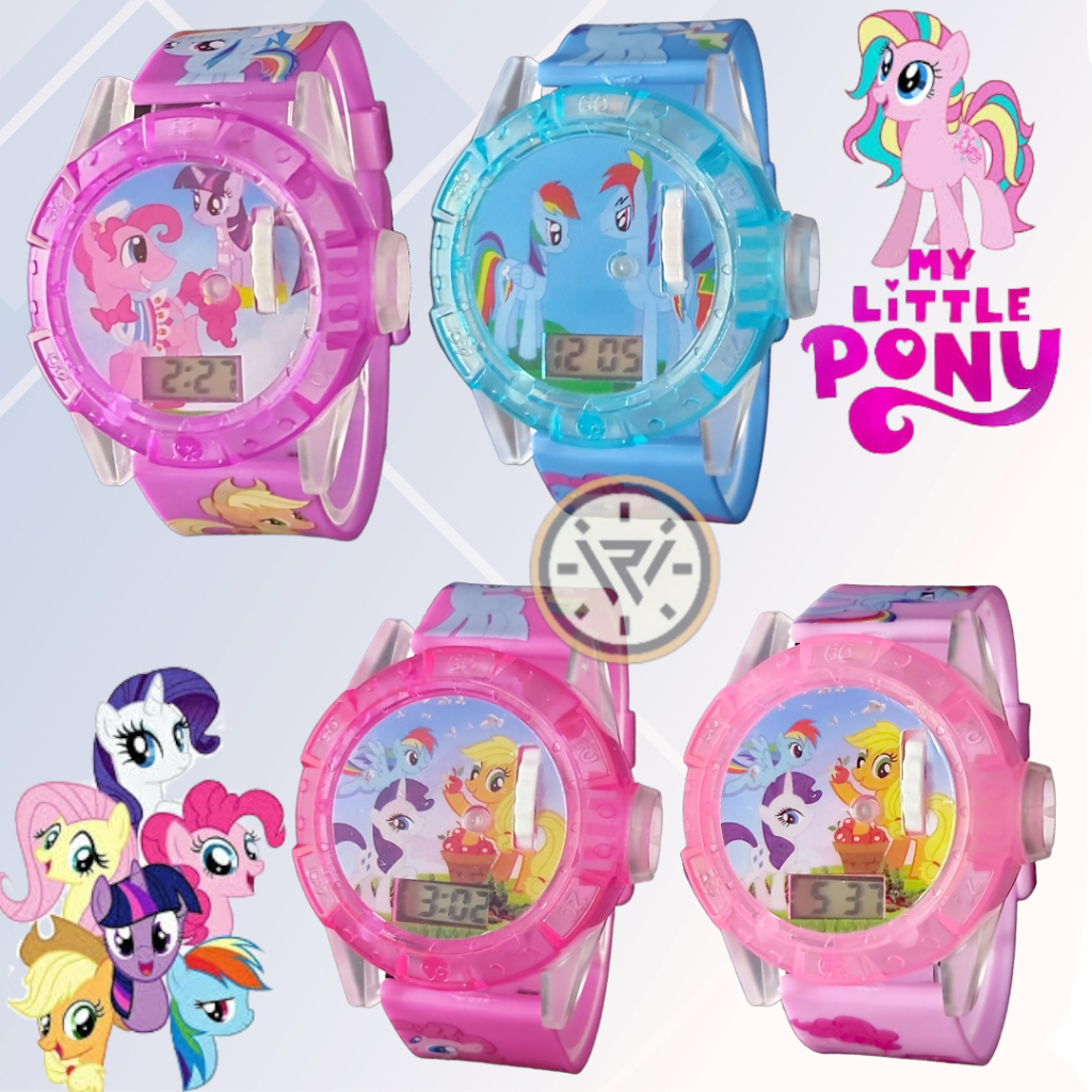 jam anak laser musik karakter cewek Jam Tangan Anak Laser Proyektor Lampu Musik Karakter Cewek Jam t