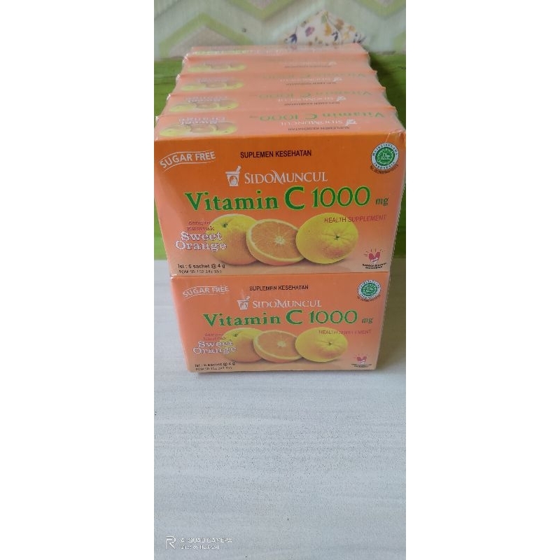 Sidomuncul Vitamin C1000 rasa jeruk isi 6 saset