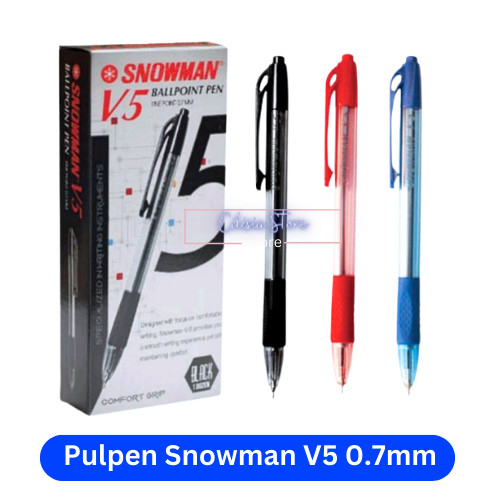 

Ballpen / Pulpen Snowman V-5 0.7mm / Pen Snowman V5 / 1 BOX ISI PCS