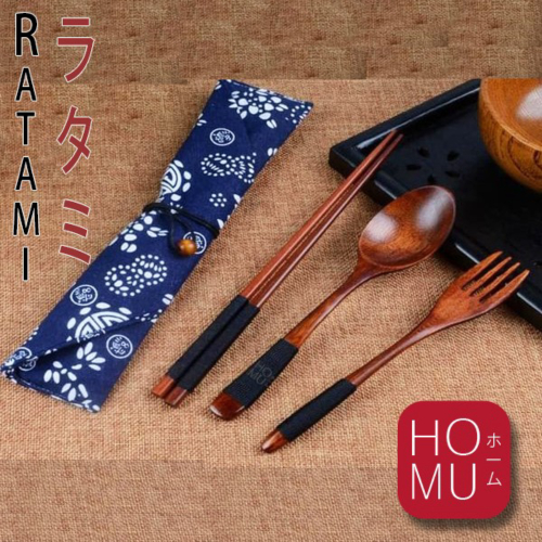 

Dijual HOMU - RATAMI Peralatan Makan 3 Pcs Set Sendok Garpu Sumpit Japanese Limited