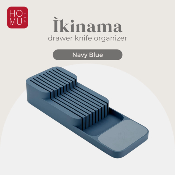 

Unik HOMU - IKINAMA Rak Organizer Dapur Laci Pisau Storage Box - Biru Berkualitas