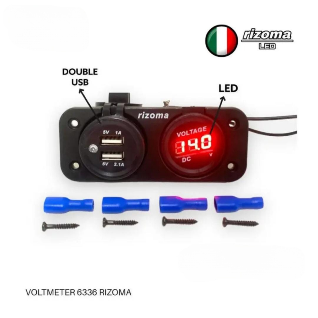 VOLTMETER USB TANAM VOLTMETER AKI PLUS CHARGER HP USB MOTOR TANAM NMAX PCX LEXI AEROX