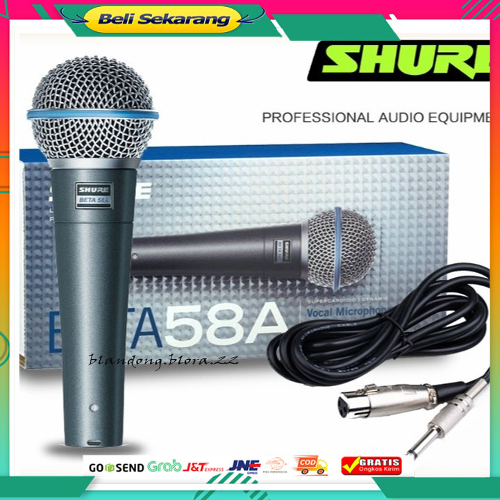 MIC KABEL SHURE BETA 58A KUALITAS ORI SUPER MURAH
