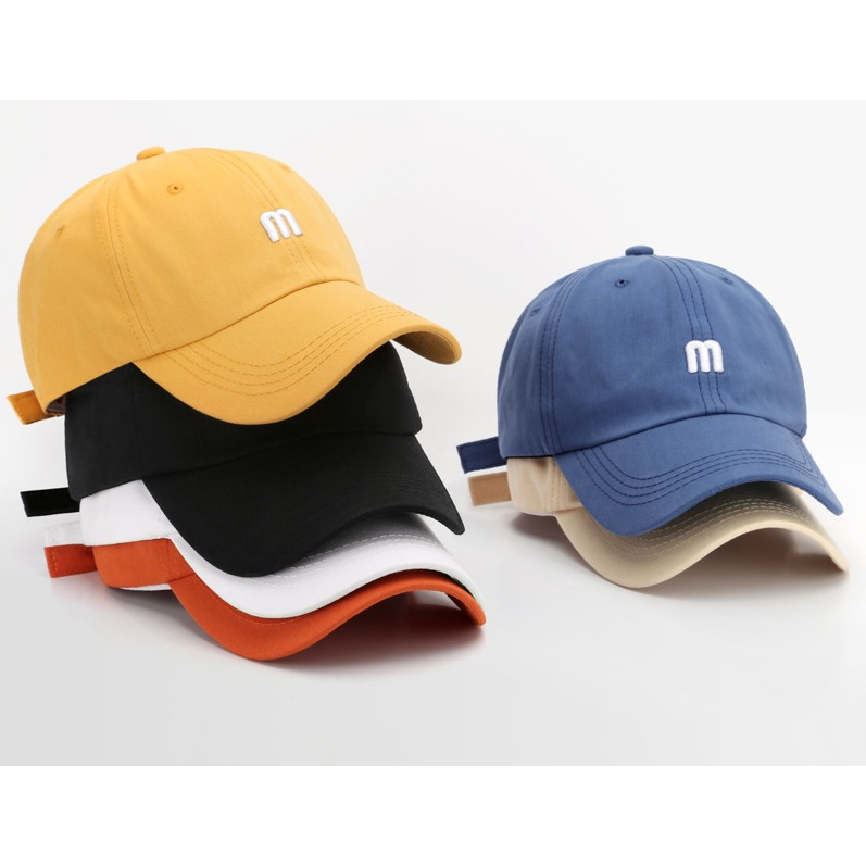 TOPI BASEBALL POLOS LOGO HURUF M KOREA PREMIUM HAT CAP UNISEX PRIA INS