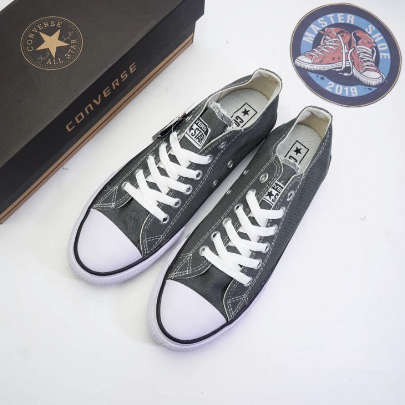 Sepatu Converse Allstar Classic Low Ox Grey Grade Original Made In Vietnam