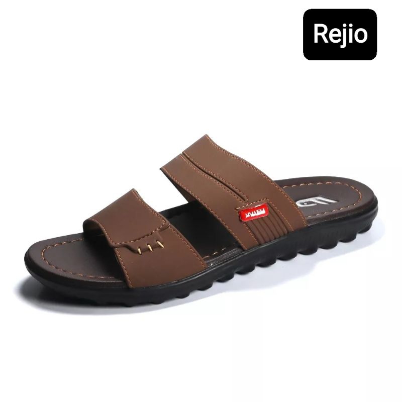REJIO X WIBI 39-43 Sandal Kulit Slide Selop Cowok Pria Dewasa Ban 2 Original Wibi S23