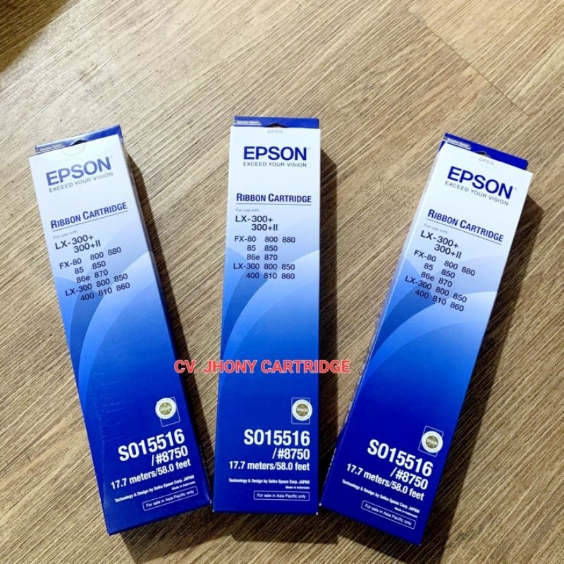 Epson Pita Ribbon Cartridge LX300 LX-300 Dot Matrix Asli Original Geunine