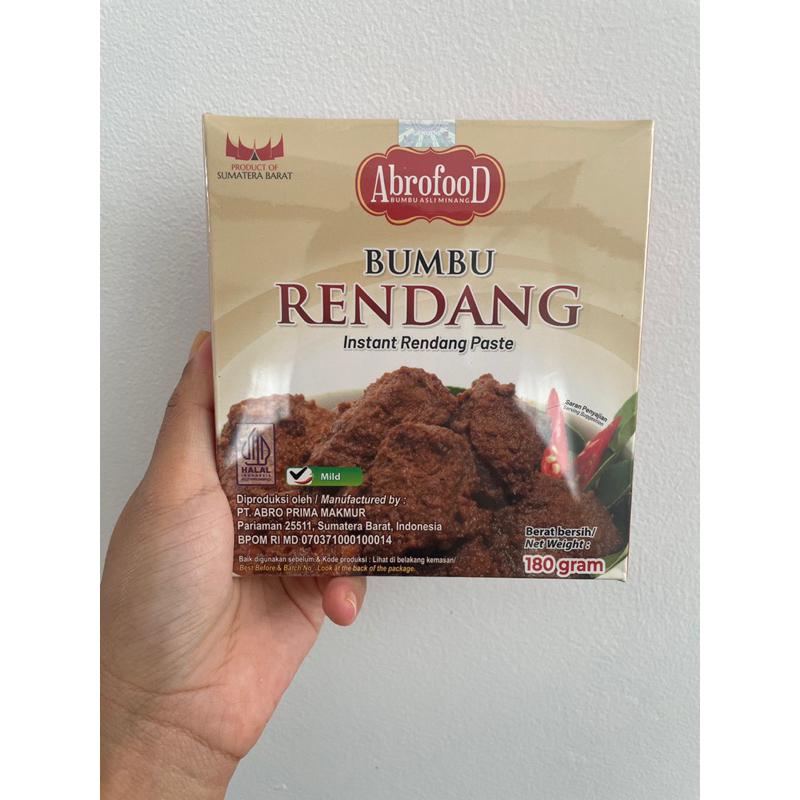 

Bumbu Rendang Instan Abrofood / Bumbu Masak Rendang 180gr Original COD