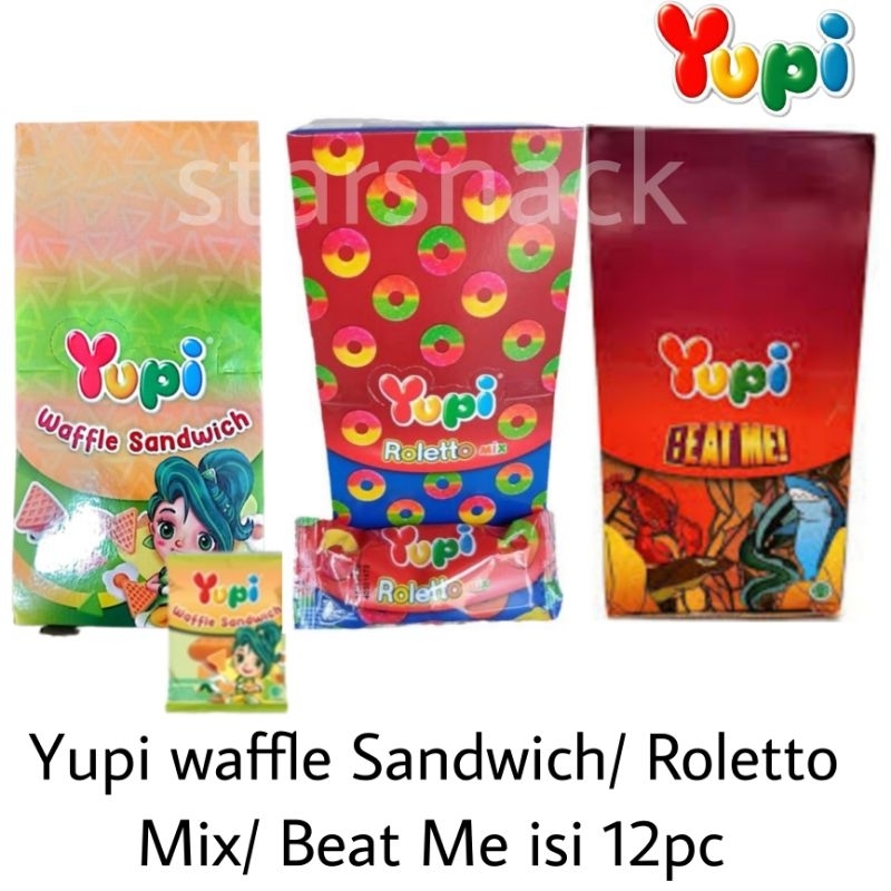 

Yupi Beat Me Waffle Sandwich Roletto Mix isi 12pc