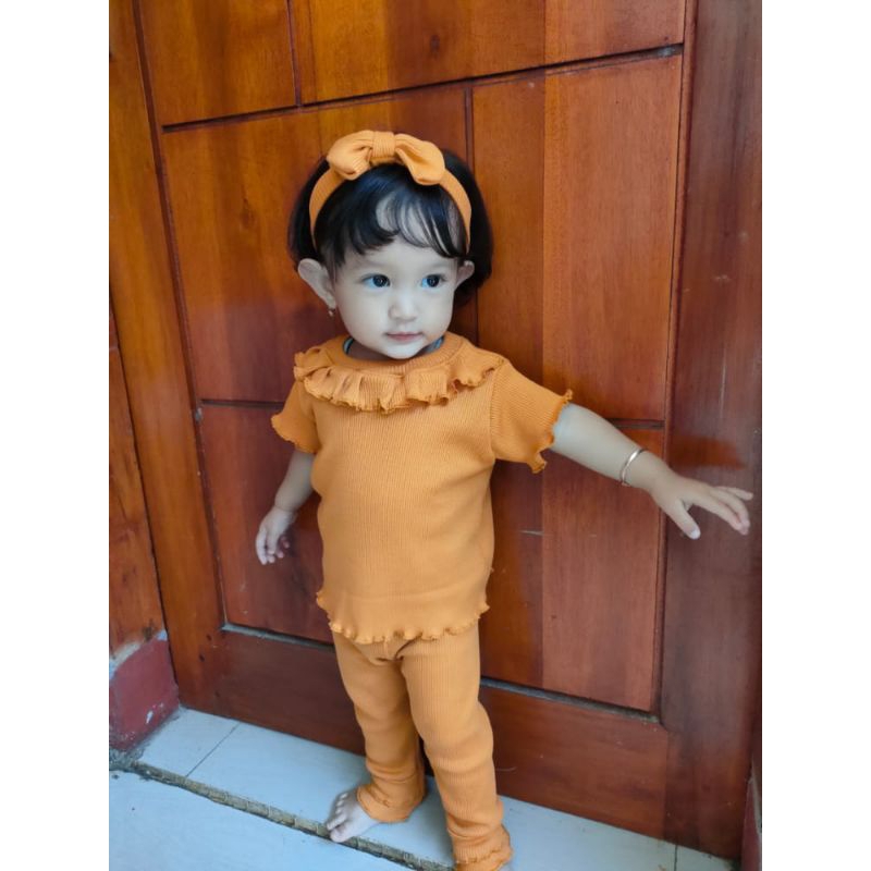 Headband Rib Knit Bandana Bando Anak Lucu