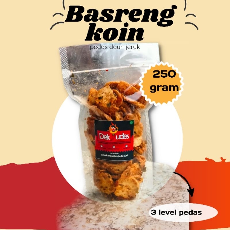 

basreng keping koin pedas daun jeruk kemasan 250 gram