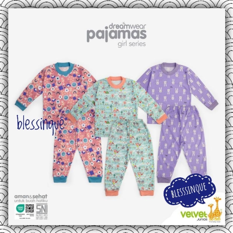 Velvet Junior Piyama Dreamwear GIRL BIG SIZE 2-10 Tahun